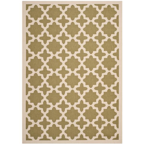 Safavieh Courtyard Rug - 5.3-ft x 7.6-ft - Polypropylene - Green/Beige