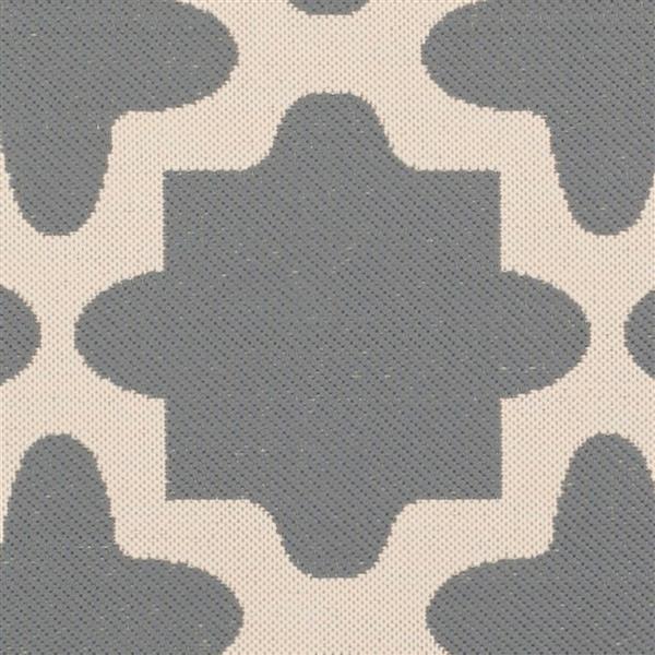 Safavieh Courtyard Rug - 5.3-ft x 5.3-ft - Polypropylene - Anthracite