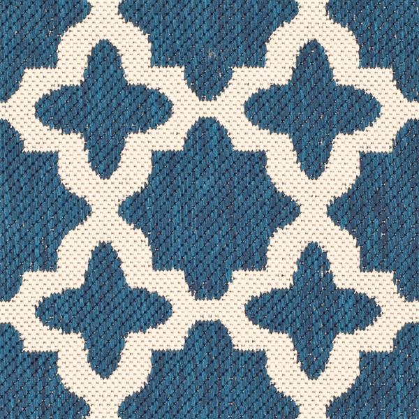 Safavieh Courtyard Rug - 2.3-ft x 10-ft - Polypropylene - Navy Blue