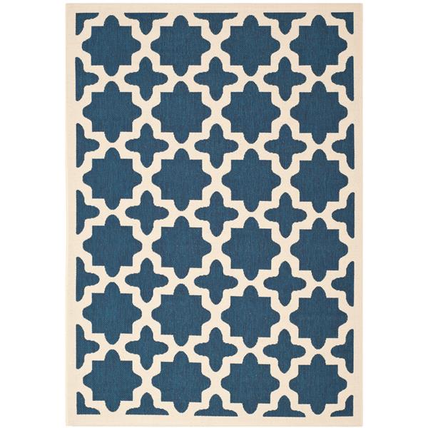 Safavieh Courtyard Rug - 5.3-ft x 7.6-ft - Polypropylene - Navy Blue