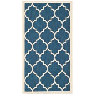 Safavieh Courtyard Rug - 2.6-ft x 5-ft - Polypropylene - Navy Blue