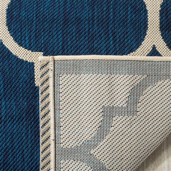 Safavieh Courtyard Rug - 5.3-ft x 5.3-ft - Polypropylene - Navy Blue