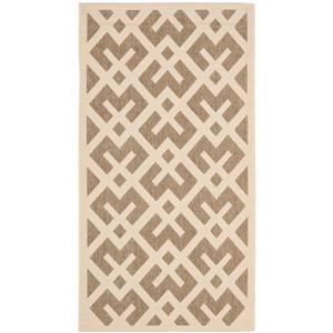 Safavieh Courtyard Rug - 2.6-ft x 5-ft - Polypropylene - Brown/Ivory