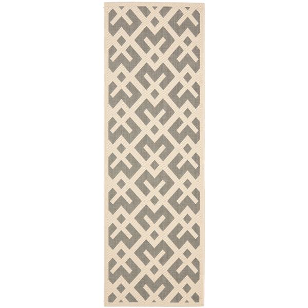 Safavieh Courtyard Rug - 2.3-ft x 10-ft - Polypropylene - Ivory