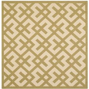 Safavieh Courtyard Rug - 4-ft x 4-ft - Polypropylene - Beige/Green