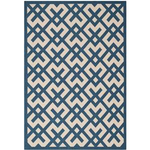 Safavieh Courtyard Rug - 5.3-ft x 7.6-ft - Polypropylene - Navy Blue