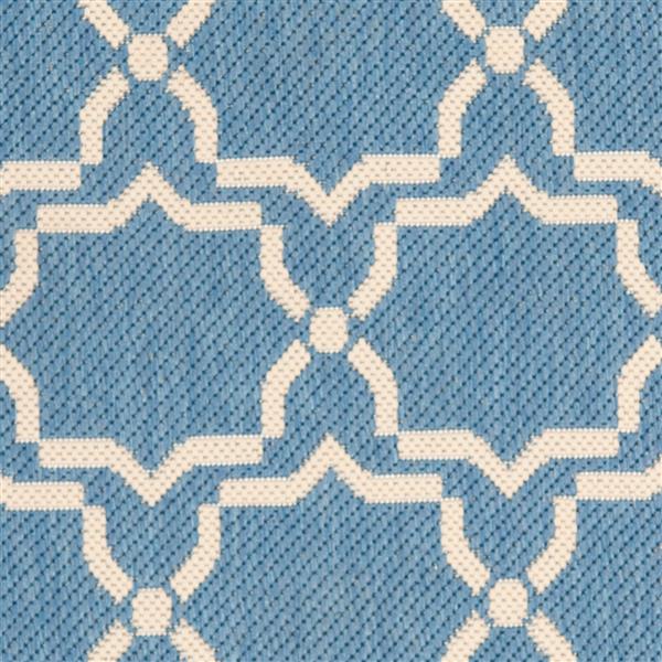 Safavieh Courtyard Rug - 2.3-ft x 8-ft - Polypropylene - Blue/Beige