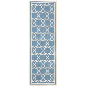 Safavieh Courtyard Rug - 2.3-ft x 8-ft - Polypropylene - Blue/Beige