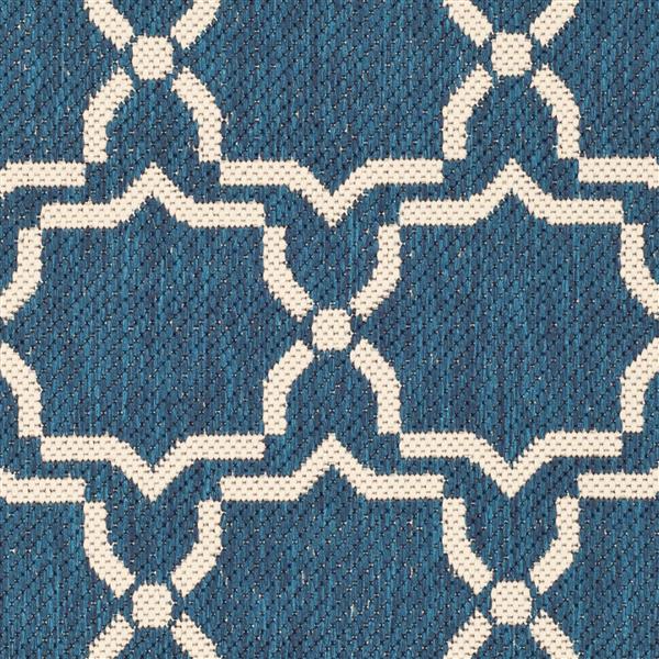 Safavieh Courtyard Rug - 2.3-ft x 6.6-ft - Polypropylene - Navy Blue