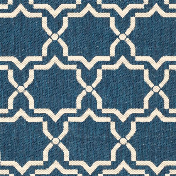 Safavieh Courtyard Rug - 5.3-ft x 5.3-ft - Polypropylene - Navy Blue
