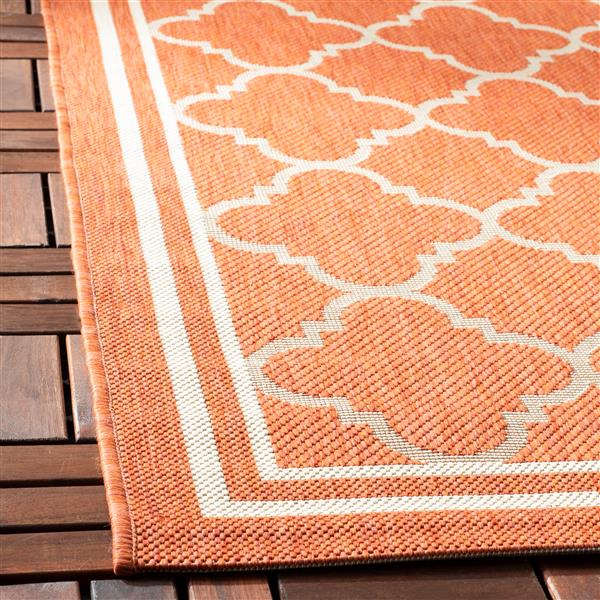 Safavieh Courtyard Rug - 2.6-ft x 5-ft - Polypropylene - Terracotta