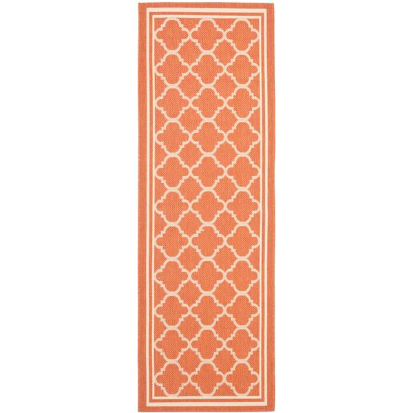 Safavieh Courtyard Rug - 2.3-ft x 14-ft - Polypropylene - Terracotta