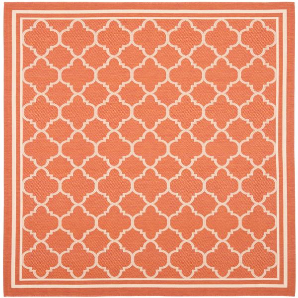 Safavieh Courtyard Rug - 5.3-ft x 5.3-ft - Polypropylene - Terracotta