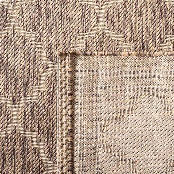 Safavieh Courtyard Rug - 2.3-ft x 6.6-ft - Polypropylene - Brown/Ivory