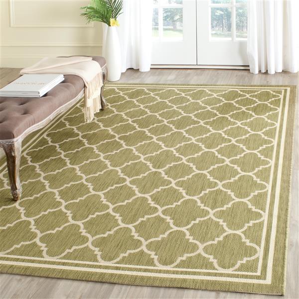 Safavieh Courtyard Rug - 5.3-ft x 7.6-ft - Polypropylene - Green/Beige
