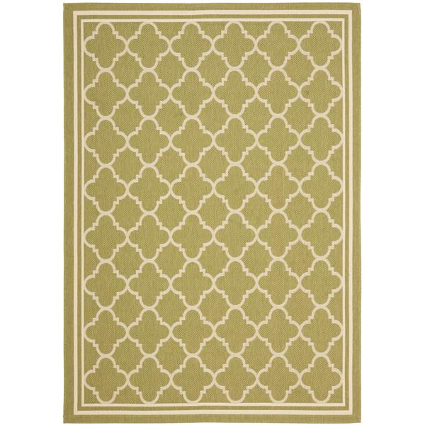 Safavieh Courtyard Rug - 5.3-ft x 7.6-ft - Polypropylene - Green/Beige