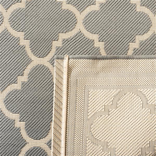 Safavieh Courtyard Rug - 5.3-ft x 5.3-ft - Polypropylene - Anthracite