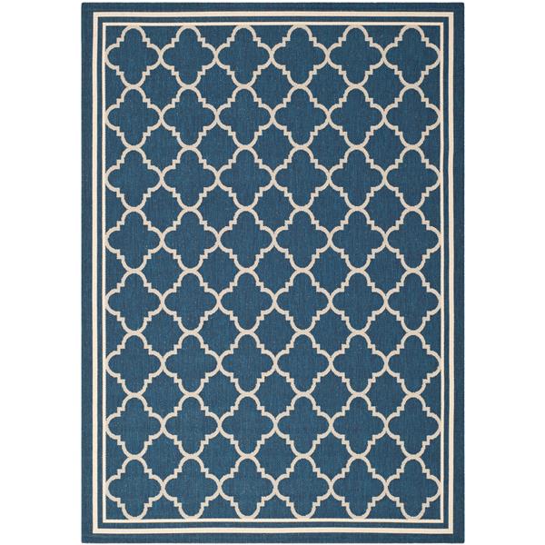 Safavieh Courtyard Rug - 4-ft x 5.6-ft - Polypropylene - Navy Blue