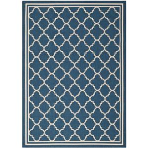 Safavieh Courtyard Rug - 4-ft x 5.6-ft - Polypropylene - Navy Blue