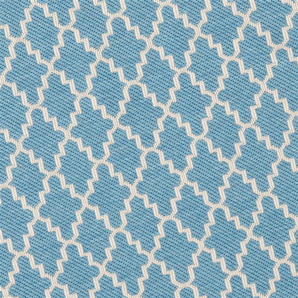 Safavieh Courtyard Rug - 5.3-ft x 5.3-ft - Polypropylene - Blue/Beige