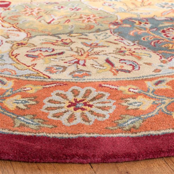 Safavieh Heritage Rug - 8-ft x 8-ft - Wool - Red