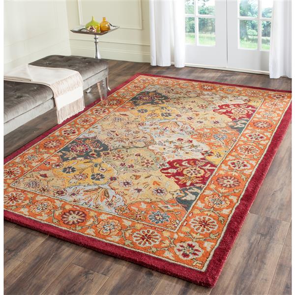 Safavieh Heritage Rug - 8-ft x 8-ft - Wool - Red