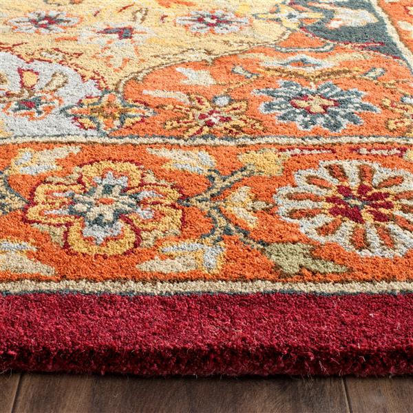 Safavieh Heritage Rug - 8-ft x 8-ft - Wool - Red