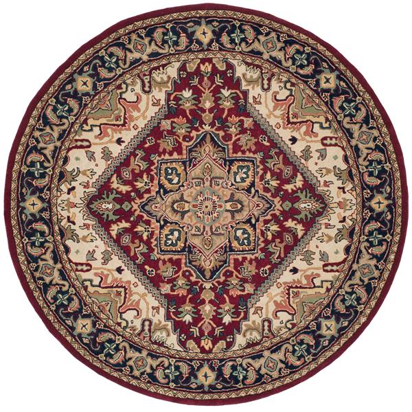 Safavieh Heritage Rug - 8-ft x 8-ft - Wool - Red HG625A-8R | RONA