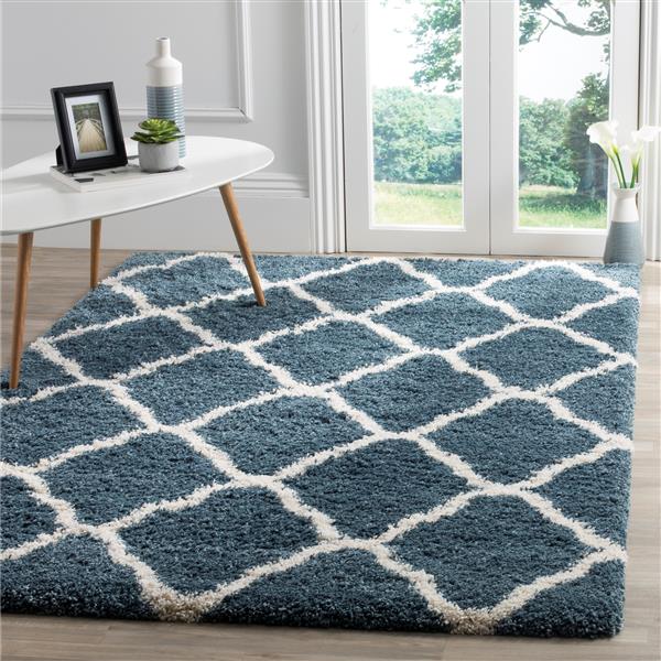Safavieh Hudson Rug - 8-ft x 10-ft - Polypropylene - Slate Blue/Ivory