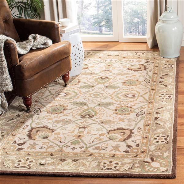 Safavieh Anatolia Rug - 9.5-ft x 13.5-ft - Wool - Ivory/Brown