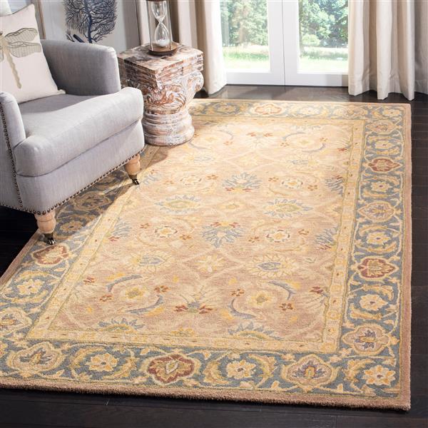 Safavieh Anatolia Rug - 9.5-ft x 13.5-ft - Wool - Brown/Blue