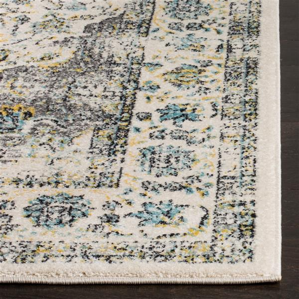 Safavieh Evoke Rug - 5.1-ft x 5.1-ft - Polypropylene - Gray/Gold