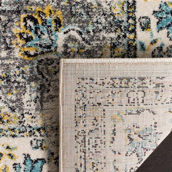 Safavieh Evoke Rug - 5.1-ft x 5.1-ft - Polypropylene - Gray/Gold