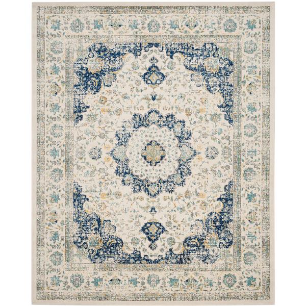 Safavieh Evoke Rug - 12-ft x 18-ft - Polypropylene - Ivory/Blue