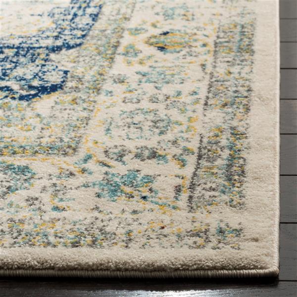 Safavieh Evoke Rug - 5.1-ft x 5.1-ft - Polypropylene - Ivory/Blue