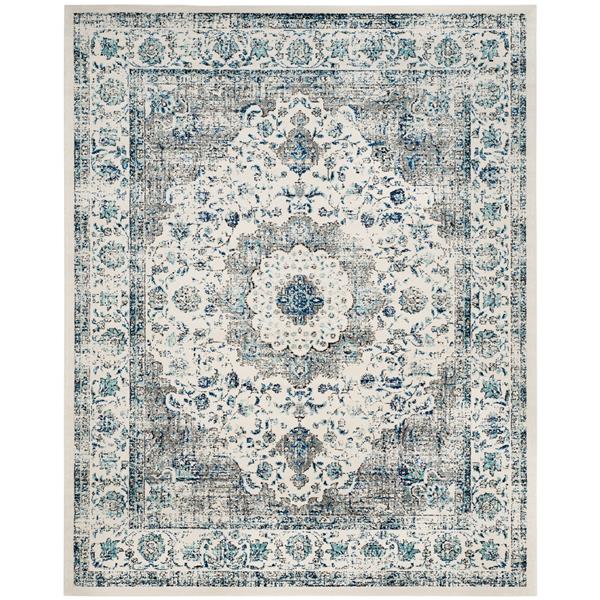 Safavieh Evoke Rug - 12-ft x 18-ft - Polypropylene - Gray/Ivory