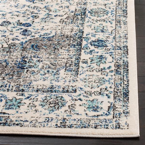 Safavieh Evoke Rug - 5.1-ft x 5.1-ft - Polypropylene - Gray/Ivory