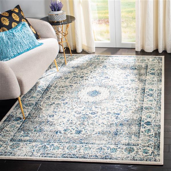 Safavieh Evoke Rug - 4-ft x 6-ft - Polypropylene - Gray/Ivory