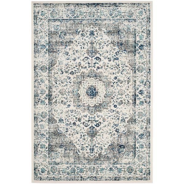 Safavieh Evoke Rug - 4-ft x 6-ft - Polypropylene - Gray/Ivory