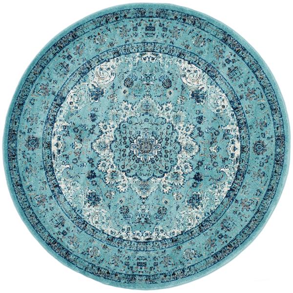 Safavieh Evoke Rug - 5.1-ft x 5.1-ft - Polypropylene - Light Blue