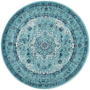 Safavieh Evoke Rug - 5.1-ft x 5.1-ft - Polypropylene - Light Blue