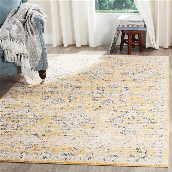 Safavieh Evoke Rug - 4-ft x 6-ft - Polypropylene - Gold/Ivory