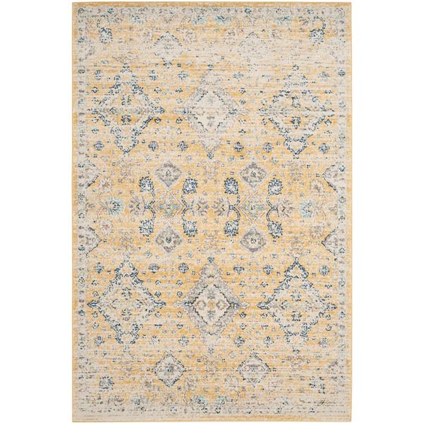 Safavieh Evoke Rug - 4-ft x 6-ft - Polypropylene - Gold/Ivory