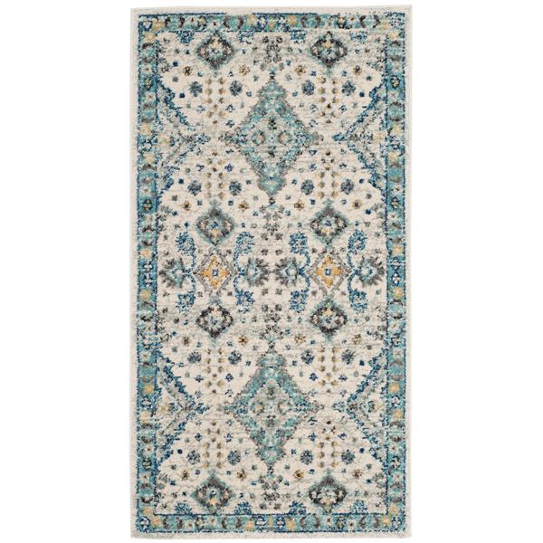 Safavieh Evoke Rug - 2.2-ft x 4-ft - Polypropylene - Ivory/Light Blue