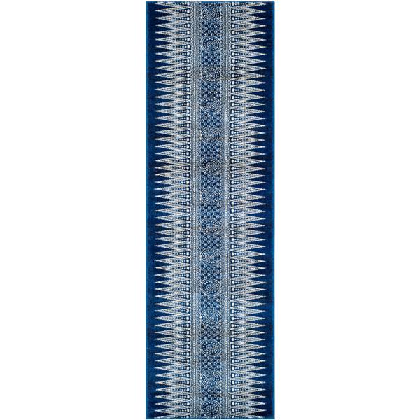 Safavieh Evoke Rug - 2.2' x 9' - Polypropylene - Royal Blue/Ivory