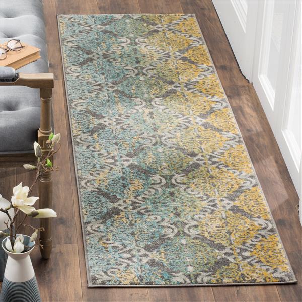 Safavieh Evoke Rug - 2.2-ft x 11-ft - Polypropylene - Gray/Ivory