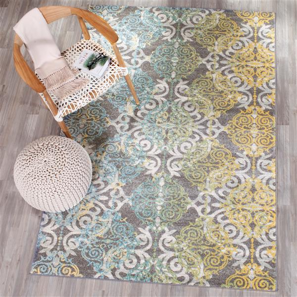 Safavieh Evoke Rug - 4-ft x 6-ft - Polypropylene - Gray/Ivory