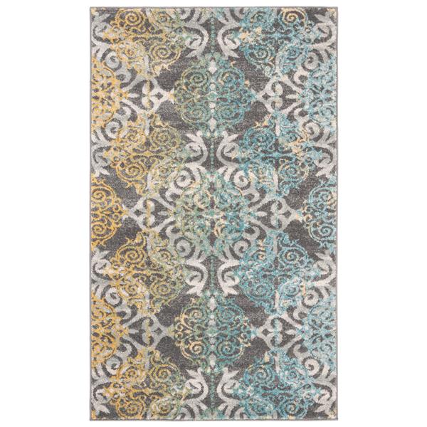 Safavieh Evoke Rug - 4-ft x 6-ft - Polypropylene - Gray/Ivory