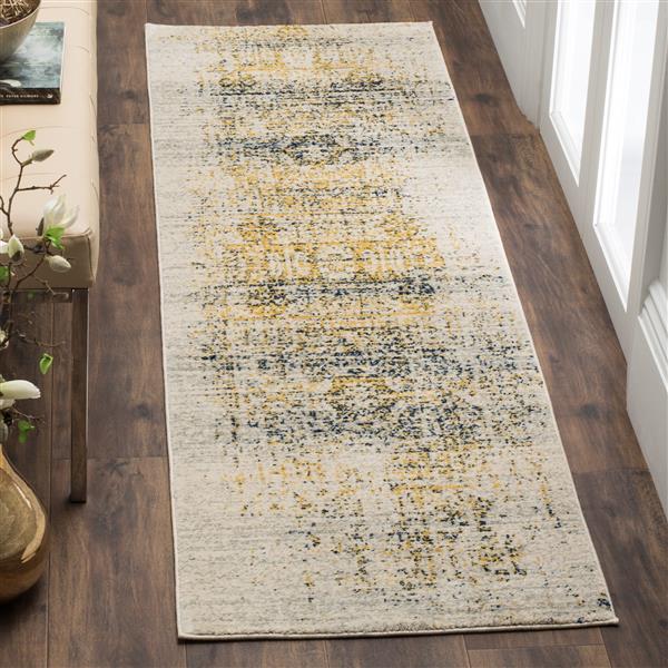 Safavieh Evoke Rug - 2.2-ft x 9-ft - Polypropylene - Ivory/Blue