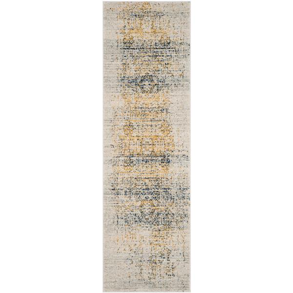 Safavieh Evoke Rug - 2.2-ft x 9-ft - Polypropylene - Ivory/Blue